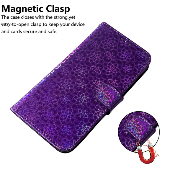 For Google Pixel 9 Colorful Magnetic Buckle Leather Phone Case(Purple)