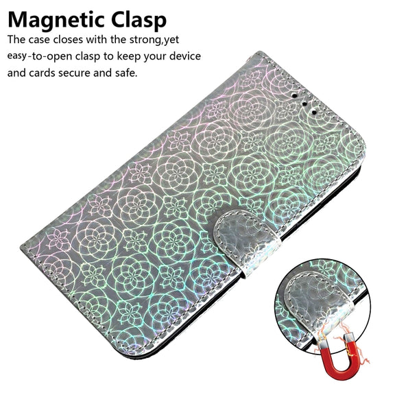 For Google Pixel 9 Colorful Magnetic Buckle Leather Phone Case(Silver)