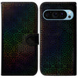 For Google Pixel 9 Colorful Magnetic Buckle Leather Phone Case(Black) - Google Cases by PMC TechLife | Online Shopping South Africa | PMC TechLife | Buy Now Pay Later Mobicred
