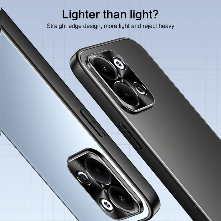For OPPO Reno9 Pro+ R-JUST RJ-61 Electroplating Frosted TPU + PC Phone Case(Grey)