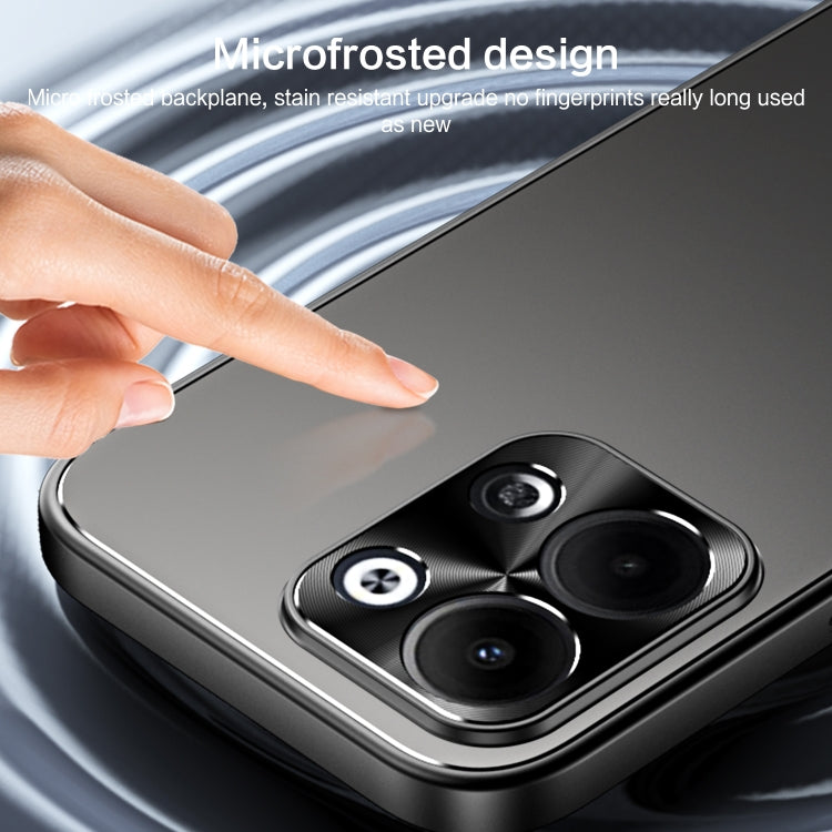 For OPPO Reno9 Pro+ R-JUST RJ-61 Electroplating Frosted TPU + PC Phone Case(Grey)
