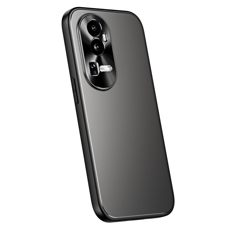 For OPPO Reno10 Pro+ Global R-JUST RJ-61 Electroplating Frosted TPU + PC Phone Case(Grey)
