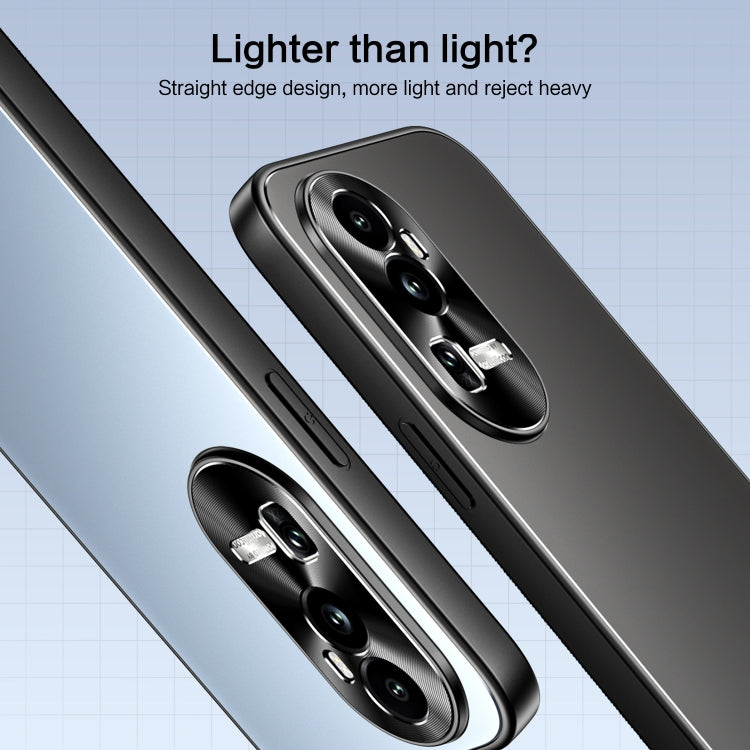 For OPPO Reno10 Pro+ Global R-JUST RJ-61 Electroplating Frosted TPU + PC Phone Case(Grey)