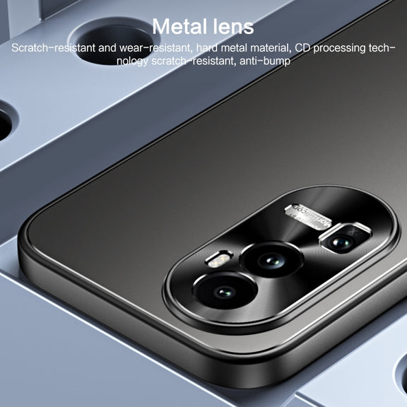 For OPPO Reno10 Pro+ Global R-JUST RJ-61 Electroplating Frosted TPU + PC Phone Case(Grey)
