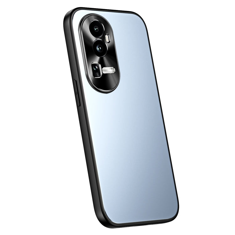 For OPPO Reno10 Pro+ Global R-JUST RJ-61 Electroplating Frosted TPU + PC Phone Case(Blue)
