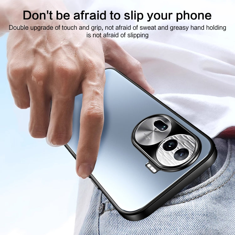 For OPPO Reno11 Pro Global R-JUST RJ-61 Electroplating Frosted TPU + PC Phone Case(Blue)