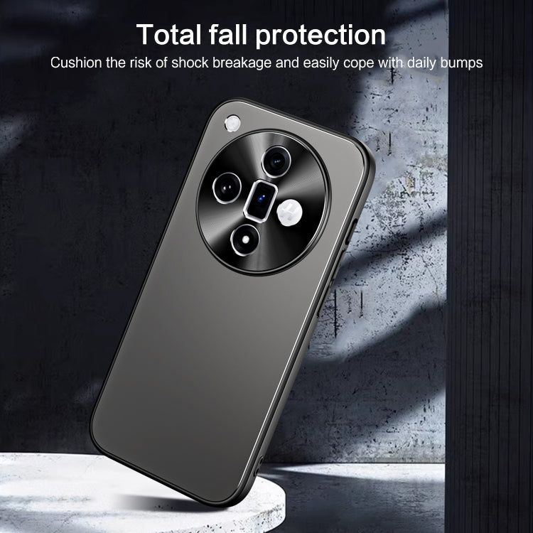 For OPPO Find X7 R-JUST RJ-61 Electroplating Frosted TPU + PC Phone Case(Grey)