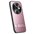 For OPPO Find X7 R-JUST RJ-61 Electroplating Frosted TPU + PC Phone Case with Holder(Pink) - OPPO Cases by R-JUST | Online Shopping South Africa | PMC TechLife | Buy Now Pay Later Mobicred
