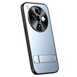 For OPPO Find X7 R-JUST RJ-61 Electroplating Frosted TPU + PC Phone Case with Holder(Blue) - OPPO Cases by R-JUST | Online Shopping South Africa | PMC TechLife | Buy Now Pay Later Mobicred