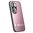 For OPPO Reno11 Global R-JUST RJ-61 Electroplating Frosted TPU + PC Phone Case with Holder(Pink) - Reno11 Cases by R-JUST | Online Shopping South Africa | PMC TechLife