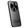 For OPPO Find X6 R-JUST RJ-61 Electroplating Frosted TPU + PC Phone Case with Holder(Grey) - OPPO Cases by R-JUST | Online Shopping South Africa | PMC TechLife
