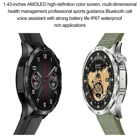 LEMFO HK4 1.43 inch AMOLED Round Screen Smart Watch Supports Bluetooth Calls(Silver)