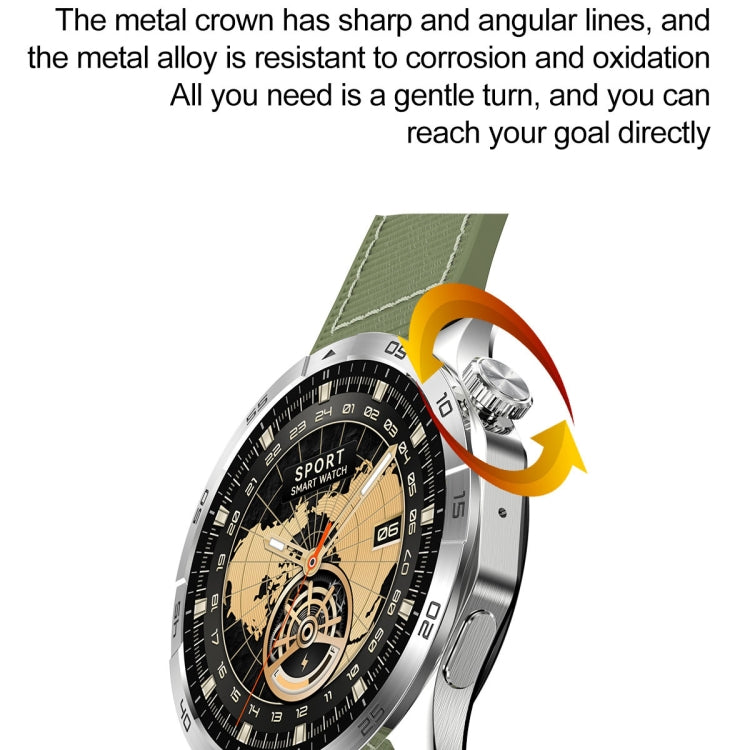 LEMFO HK4 1.43 inch AMOLED Round Screen Smart Watch Supports Bluetooth Calls(Silver)