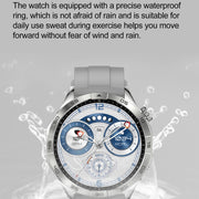 LEMFO HK4 1.43 inch AMOLED Round Screen Smart Watch Supports Bluetooth Calls(Silver)