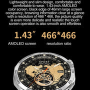 LEMFO HK4 1.43 inch AMOLED Round Screen Smart Watch Supports Bluetooth Calls(Silver)