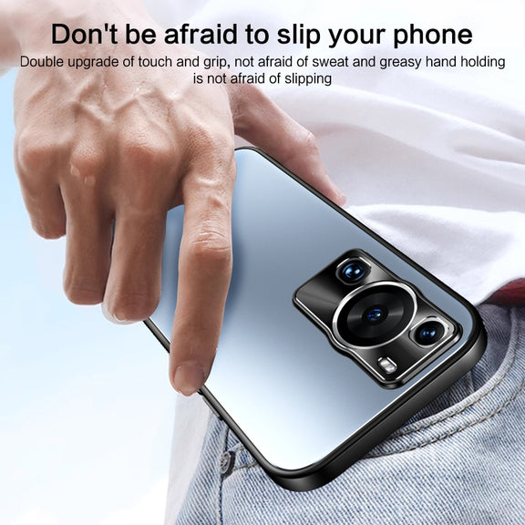 For Huawei P60 / P60 Pro R-JUST RJ-61 Electroplating Frosted TPU + PC Phone Case(Grey)