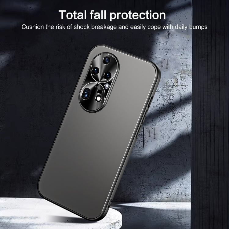 For Huawei P50 R-JUST RJ-61 Electroplating Frosted TPU + PC Phone Case(Blue)