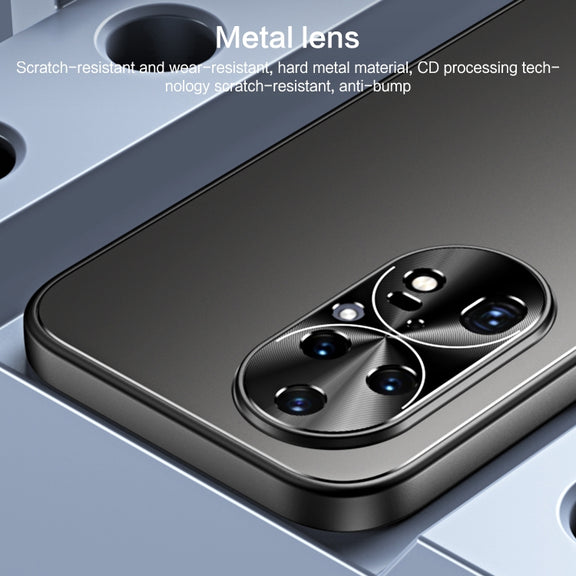 For Huawei P50 Pro R-JUST RJ-61 Electroplating Frosted TPU + PC Phone Case(Pink)