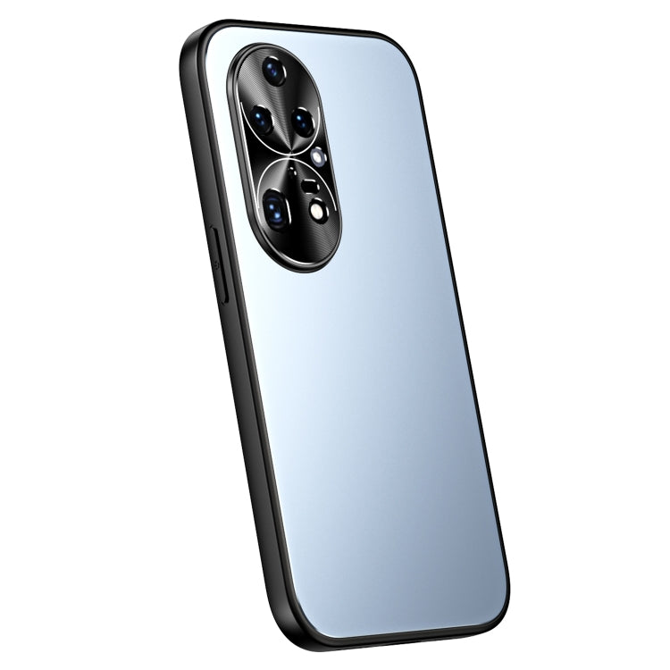 For Huawei P50 Pro R-JUST RJ-61 Electroplating Frosted TPU + PC Phone Case(Blue)