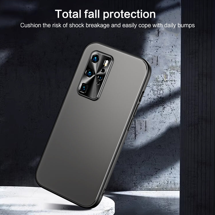 For Huawei P40 R-JUST RJ-61 Electroplating Frosted TPU + PC Phone Case(Blue)