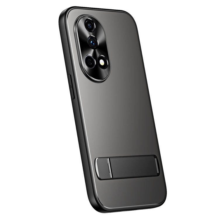 For Huawei nova 12 Pro R-JUST RJ-61 Electroplating Frosted TPU + PC Phone Case with Holder(Grey)