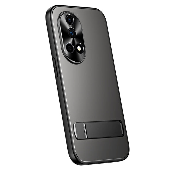 For Huawei nova 12 Pro R-JUST RJ-61 Electroplating Frosted TPU + PC Phone Case with Holder(Grey)
