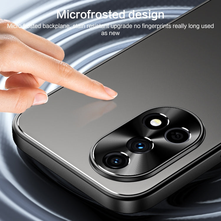 For Huawei nova 12 R-JUST RJ-61 Electroplating Frosted TPU + PC Phone Case with Holder(Blue)