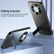 For Huawei Mate 60 R-JUST RJ-61 Electroplating Frosted TPU + PC Phone Case with Holder(Grey)