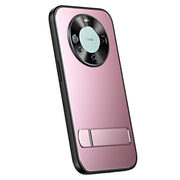 For Huawei Mate 60 R-JUST RJ-61 Electroplating Frosted TPU + PC Phone Case with Holder(Pink)
