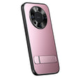 For Huawei Mate 60 Pro R-JUST RJ-61 Electroplating Frosted TPU + PC Phone Case with Holder(Pink) - Huawei Cases by R-JUST | Online Shopping South Africa | PMC TechLife | Buy Now Pay Later Mobicred