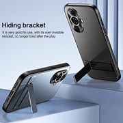 For Huawei nova 11 Pro R-JUST RJ-61 Electroplating Frosted TPU + PC Phone Case with Holder(Silver)