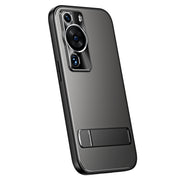 For Huawei P60 / P60 Pro R-JUST RJ-61 Electroplating Frosted TPU + PC Phone Case with Holder(Grey)