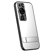 For Huawei P60 / P60 Pro R-JUST RJ-61 Electroplating Frosted TPU + PC Phone Case with Holder(Silver)