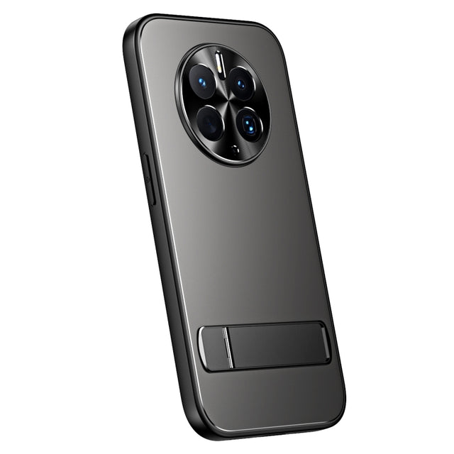 For Huawei Mate 50 Pro R-JUST RJ-61 Electroplating Frosted TPU + PC Phone Case with Holder(Grey)