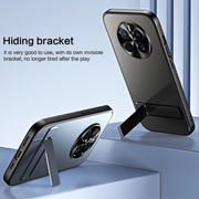 For Huawei Mate 50 Pro R-JUST RJ-61 Electroplating Frosted TPU + PC Phone Case with Holder(Grey)
