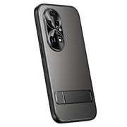 For Huawei P50 Pro R-JUST RJ-61 Electroplating Frosted TPU + PC Phone Case with Holder(Grey)