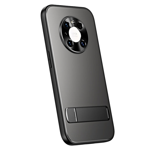 For Huawei Mate 40 Pro R-JUST RJ-61 Electroplating Frosted TPU + PC Phone Case with Holder(Grey)