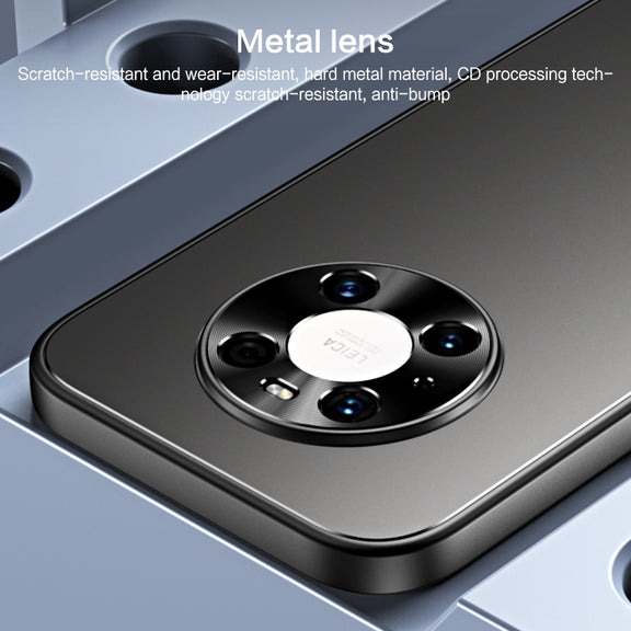 For Huawei Mate 40 Pro R-JUST RJ-61 Electroplating Frosted TPU + PC Phone Case with Holder(Silver)