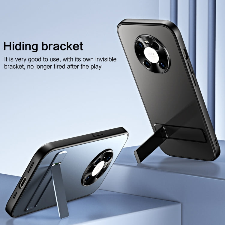 For Huawei Mate 40 Pro R-JUST RJ-61 Electroplating Frosted TPU + PC Phone Case with Holder(Silver)