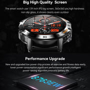LEMFO K52 1.39 inch IPS Square Screen Smart Watch Supports Bluetooth Calls(Silver Orange)