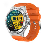 K62 1.43 inch AMOLED Round Screen Smart Watch Supports Bluetooth Calls(Silver Orange)
