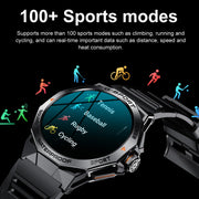 K62 1.43 inch AMOLED Round Screen Smart Watch Supports Bluetooth Calls(Silver Orange)
