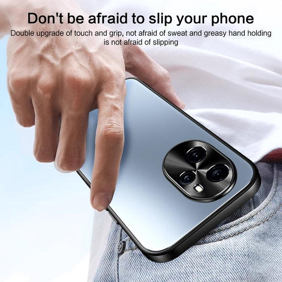 For Honor 100 Pro R-JUST RJ-61 Electroplating Frosted TPU + PC Phone Case(Grey)