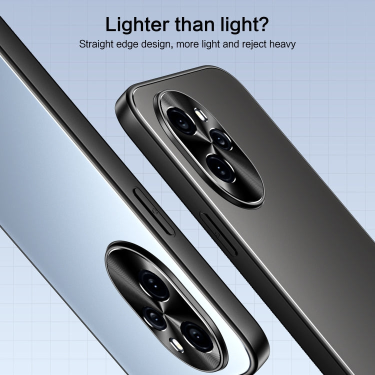 For Honor 100 R-JUST RJ-61 Electroplating Frosted TPU + PC Phone Case(Grey)