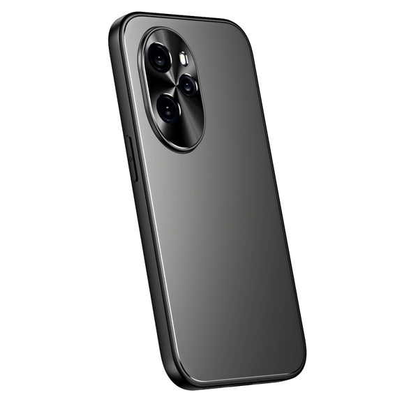 For Honor 100 R-JUST RJ-61 Electroplating Frosted TPU + PC Phone Case(Grey)