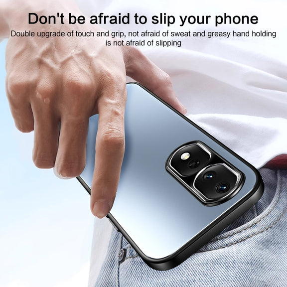 For Honor 80 R-JUST RJ-61 Electroplating Frosted TPU + PC Phone Case(Grey)