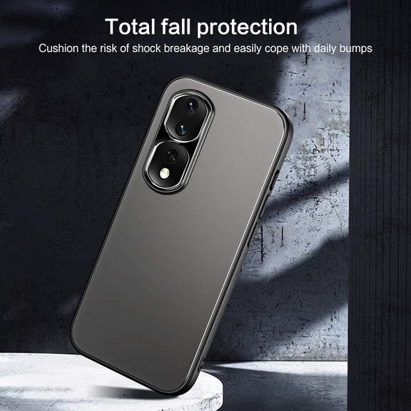 For Honor 80 R-JUST RJ-61 Electroplating Frosted TPU + PC Phone Case(Blue)