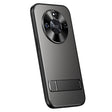 For Honor X50 R-JUST RJ-61 Electroplating Frosted TPU + PC Phone Case with Holder(Grey) - Honor Cases by R-JUST | Online Shopping South Africa | PMC TechLife | Buy Now Pay Later Mobicred