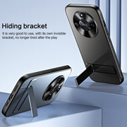 For Honor X50 R-JUST RJ-61 Electroplating Frosted TPU + PC Phone Case with Holder(Silver)