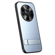 For Honor X50 R-JUST RJ-61 Electroplating Frosted TPU + PC Phone Case with Holder(Blue) - Honor Cases by R-JUST | Online Shopping South Africa | PMC TechLife | Buy Now Pay Later Mobicred
